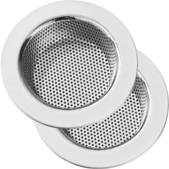 SSKDBFJG Kitchen Sink Strainer Stainless Steel ,Kitchen Sink Drain Strainer, Sink Strainers for Kitchen Sinks with Large Wide Rim 4.5" Diameter (2 Pack)