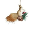 thumbnail image 2 of Foqnuq Cute Squirrel Ornaments Mini Christmas Tree Decorations Lifelike Hanging Figurines Foam Forest Animals Decorative Accents, 2 of 6