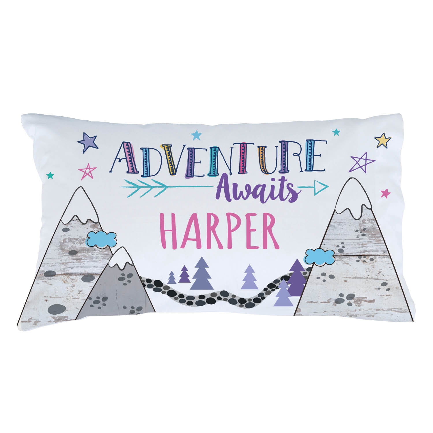Adventure Awaits Pastel Pillowcase