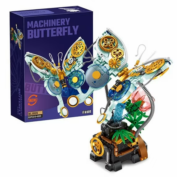 Remocguys Mechanical Butterfly Building Blocks Set Compatible with Lego Insect for Boys Girls 576Pcs
