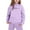 Z3-Purple, variant on LRen Girls Print Hooded Crop Top and Sweatpants Two Piece Outfits Kids Casual Jogger Set