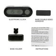 SOFEIYA LCD Digital Car Inside Electronic LED Clock Thermometer With