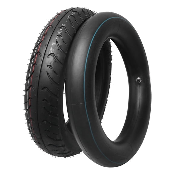 90/90-12 Electric Scooter Motorcycle Tire with 3.00-12 Inner Tube, Fits 1.85x12 Rim – High Performance Street Tread Tire for Moped, Scooter, Mini Bike Motorbike, 12 Inch Rear Wheel