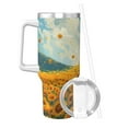 thumbnail image 2 of KLL Clear Sky Sunflower Print 40oz Stainless Steel Insulated Car Cup Coffee Mug with Spillproof Lid - Keep Your Drink Hot or Cold on the Go, 2 of 8