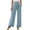 Sky Blue, variant on Women's Fashion Wide Leg Lounge Pants with Pockets Lightweight High Waisted Adjustable Tie Knot Loose Business Work Trousers(Sky Blue,S)