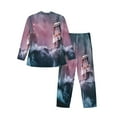thumbnail image 2 of Bingfone Men'S Pajama Set 2 Piece Loungewear Pjs, Long Sleeve With Pajama Pants-Boat Lighthouse Storm Waves, 2 of 9
