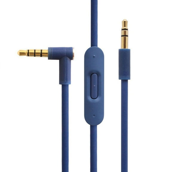 3.5mm Replacement Audio Cable Cord Wire For Beats By Dr Dre PRO DETOX Headphones Blue