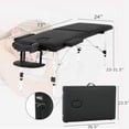 thumbnail image 3 of CL.HPAHKL Massage Table Portable, 2 Fold Lash Bed Massage Bed, Adjustable Height, Sturdy Aluminum Frame, Esthetician Bed for Tattoo, Facial, Lash, Physical Therapy, Black, 3 of 7