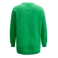 thumbnail image 3 of Duoif Sweaters for Women Trendy Women's 2025 Crew Neck Long Sleeve Casual Loose Ribbed Knit Solid Soft Pullover Sweater Tops Women's Sweaters Womens Tops Green1 S, 3 of 8
