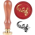 thumbnail image 1 of Sello de cera con letras musicales de 3 cm (1,18 pulgadas), pentagrama con notas., 1 of 5