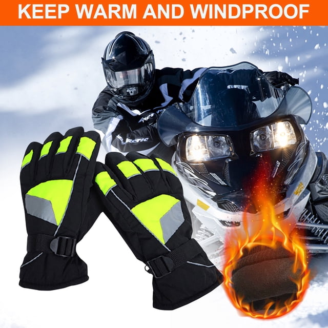 Ganfancp Invierno Cálido Guantes de Esquí para Hombres Mujeres Viento y Agua para Snowboard Tiempo Frío Color a Juego Guantes de Nieve de Pantalla Táctil Ofertas Del Día 1 Par de Guantes