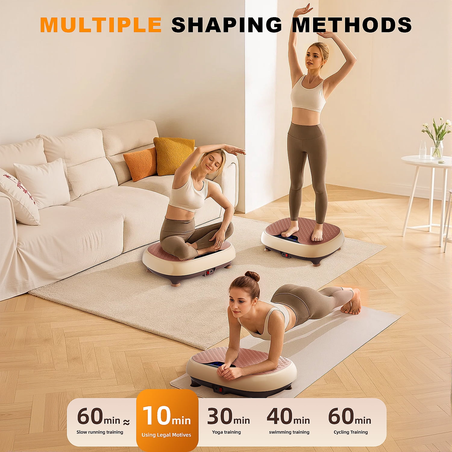 LEERCON Vibration Plate Exercise Machine, Home Fitness, Whole Body Workout, 330 Lbs Capacity, Remote Control
