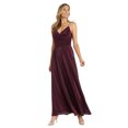 thumbnail image 1 of R & M Richards Womens Pleated Rhinestone Straps Gown Dress, darkred, Juniors, 3/4, 1 of 2