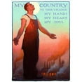 thumbnail image 2 of Gerrit Albertus Beneker 14x18 Black Ornate Wood Framed Double Matted Museum Art Print Titled - My Country (1918), 2 of 5
