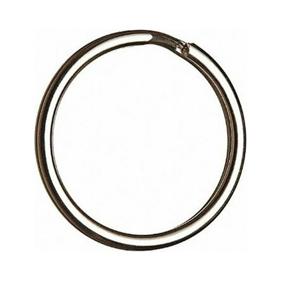 Brady Split Key Ring, Metal, Gray, 10 PK 58973