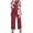 Wine, variant on Hvot&aat 3 Piece Outfits for Women Slim Long Sleeve Cardigan Sleeveless Top Wide Leg Pants Casual Sets for Wedding Guest Party