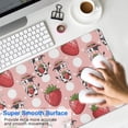 thumbnail image 4 of Long Mouse Pads for Desk,Pink Cow Strawberry Hat Pattern Desk Mats on Top Of Desks, Desk Mouse Pad Extra Large with 3mm Non-Slip Base and Stitched Edge for Gaming,Office,Work,Home 31.5"x11.8", 4 of 6