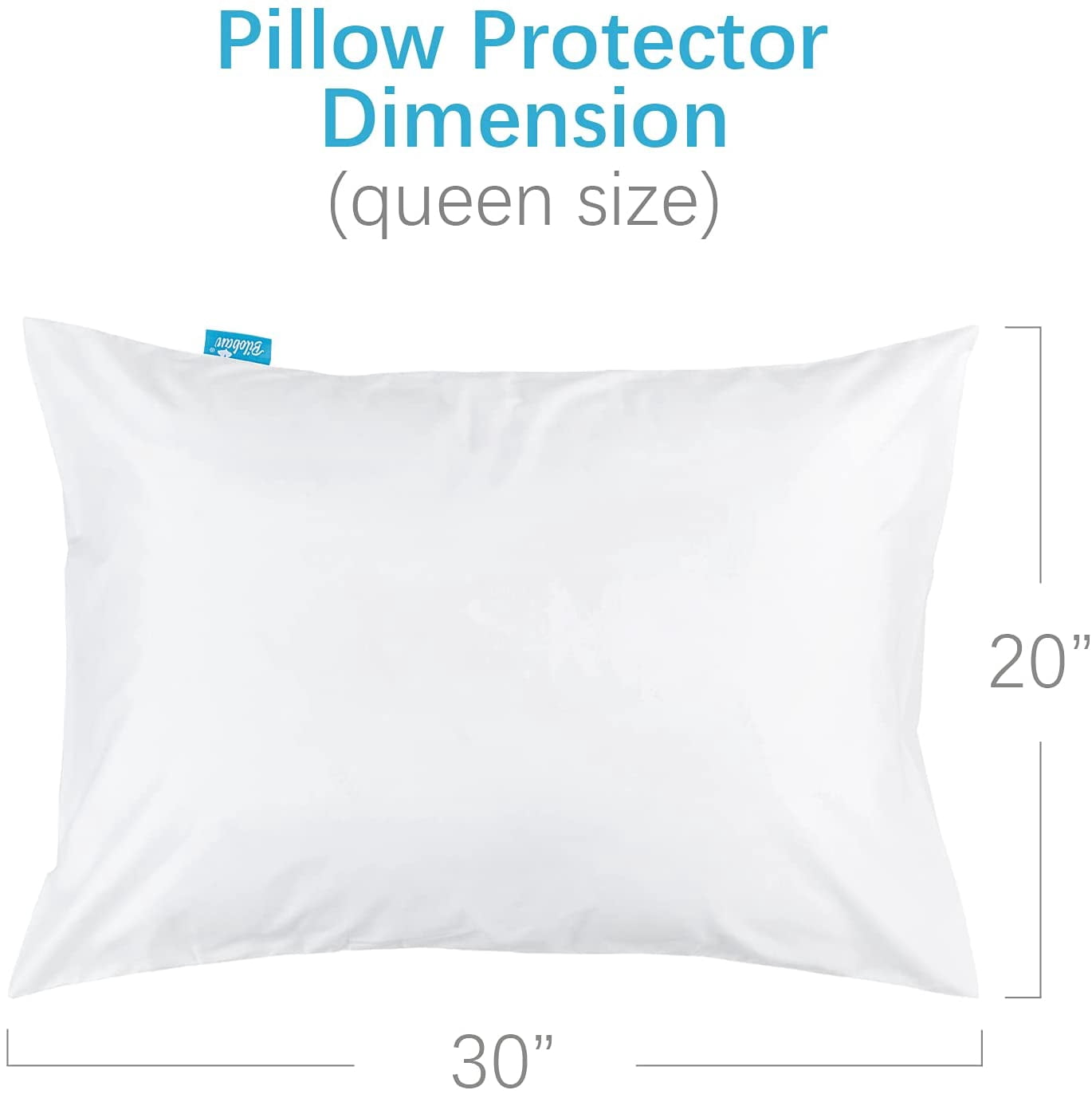 Biloban Pillow Protector Waterproof Queen Size Pillow Cases 4 Pack Skin-Friendly & Noiseless Pillow Encasement Zippered White Pillow Covers Machine Wash