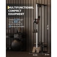 thumbnail image 1 of Kojooin Wall Mount Cable Machine, LAT Pulldown Home Gym with Dual Pulley System and Adjustable Footplate, 1 of 7