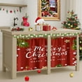 thumbnail image 7 of Christmas Kitchen Curtains Red Window Short Tier Curtains Over Sink Set of 2, Xmas Balls Winter Happy New Year Kitchen Decor 26" x 36", 7 of 7