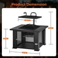 thumbnail image 6 of BALI OUTDOORS 3 in 1 Square Fire Pit with Grill, 31 inch Wood Burning Firepits with Poker for Patio, Backyard, 6 of 10