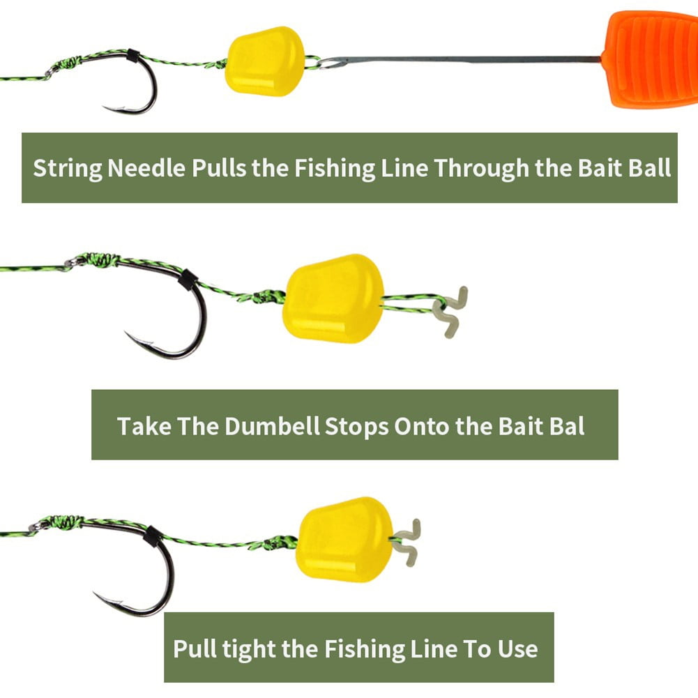 Carp Fishing Hair Rigs Kit Boilies Fishing Bait Rig Curved Barbed Carp Hooks