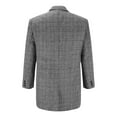 thumbnail image 4 of guisaled Men's Trench Coat Single Breasted Slim Fit Business Long Overcoat Notched Collar Winter Business Casual Quilted Pea Coats, 4 of 6