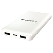 Gigastone Dual Output Powerbank 10,000 mAh Battery charger White, Fast Charge Compatible with Apple iPhone Xs/XS MAX Nintendo Switch iPad - GS-PB-7112W-R
