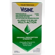 Visine-A Eye Allergy Relief For Redness & Itchy Eyes 2 Count Each