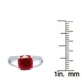 thumbnail image 3 of Sterling Silver with Ruby and Natural White Topaz Split-Shank Cocktail Ring, 3 of 3