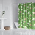 thumbnail image 2 of Strawberry and Blossom Pink Pattern Modern Waterproof Shower Curtain Set with 12 Hooks, Washable Decorative Bathroom Shower Curtain, 2 of 6