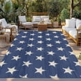 thumbnail image 2 of 4th of July Outdoor Rug 5x7 Ft - Reversible Patio Rug Outdoor Camping Rugs, Vintage Independence Day Blue Star Washable Indoor Outdoor Area Rugs, Non-Slip Outdoor Carpet Runner for Deck/Porch, 2 of 8