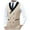 Beige, variant on Mens Slim Fit Dress Vest - formal Turn Down Collar Premium Button Down Waistcoat Beige XXXL(XXXL)