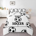 thumbnail image 2 of Erosebridal Soccer Player Comforter Sets Queen Size, American Football Comforters & Duvets, Sports Lover Decor, Reversible 3pcs, 2 of 7