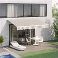 thumbnail image 6 of Retractable Patio Awning 10' x 8', Manual Crank UV Water Resistant for Deck Balcony Yard | Beige | Aluminum, 6 of 8