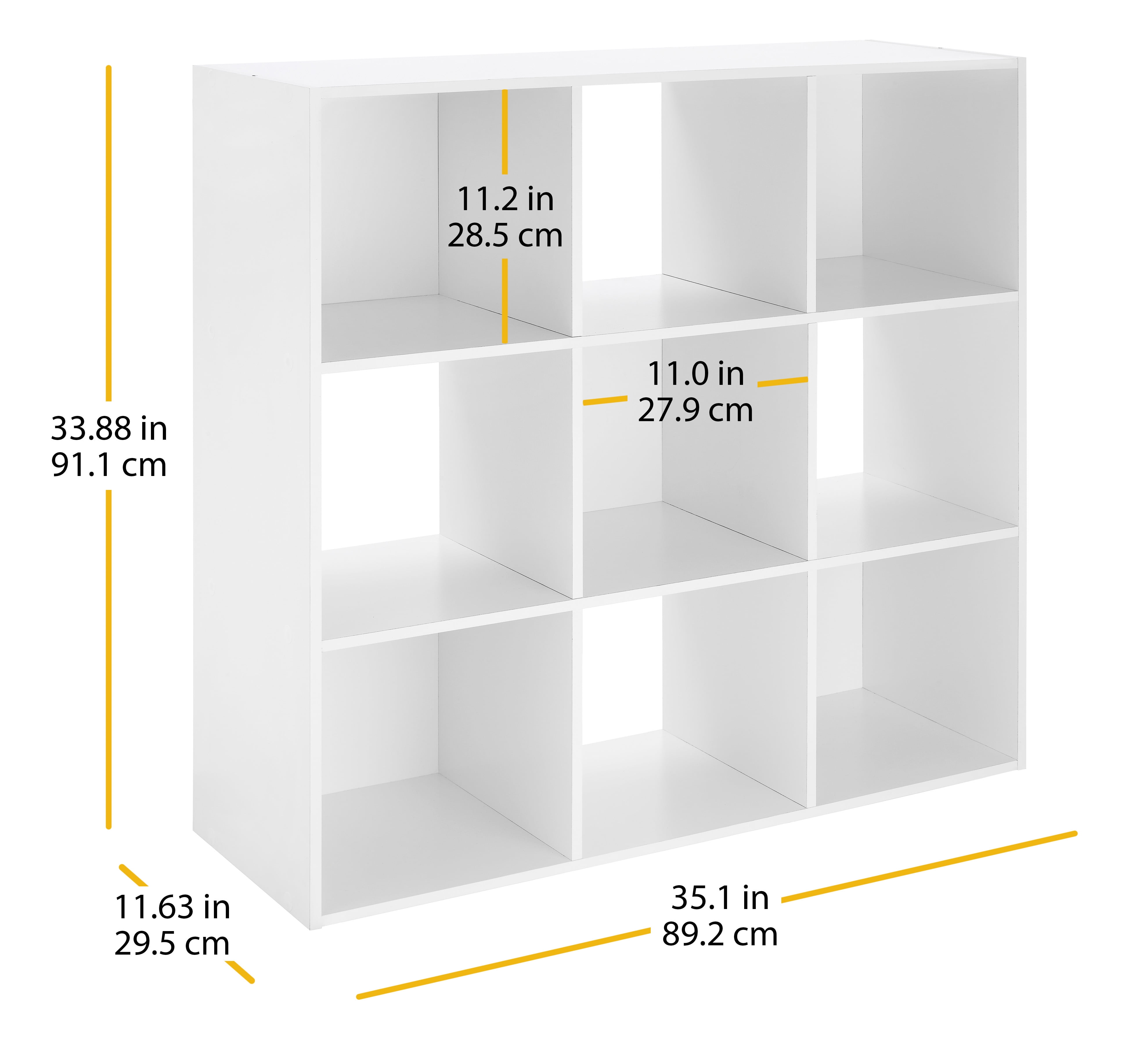 Whitmor Cube Organizer Bookcase - 9 Section - White - Adult Use