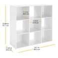 thumbnail image 4 of Whitmor Cube Organizer Bookcase - 9 Section - White - Adult Use, 4 of 7