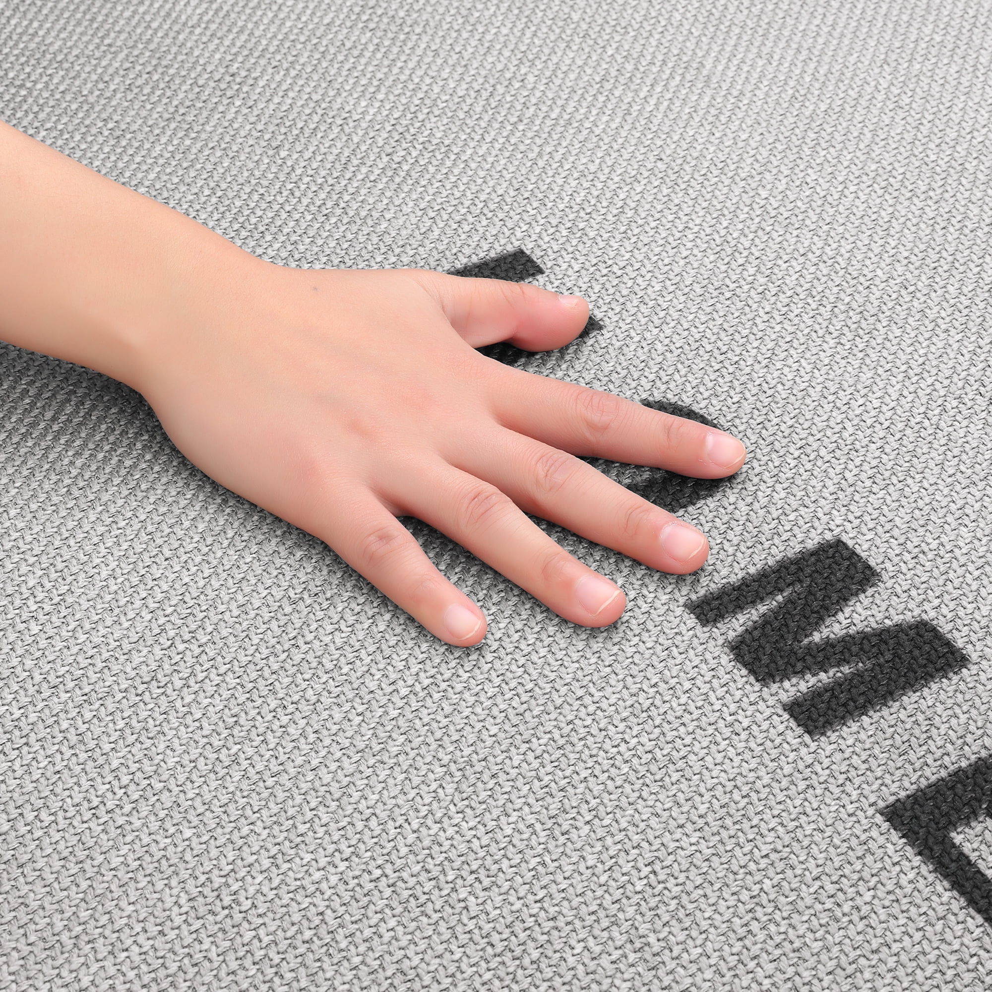 Unique Bargains Boho Bathroom Rugs Absorbent Non Slip Washable Bath Rugs Grey 20" x 32"
