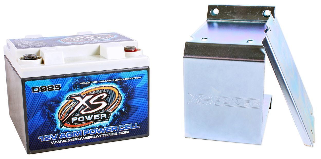 XS Power D925 2000 Amp AGM Power Cell Car Audio Battery + 527 Mounting Kit  