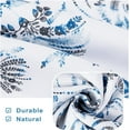 thumbnail image 5 of DriftAway Claire Watercolor Floral Leaves Room Darkening Tie Up Curtain for Kitchen Bathroom Small Window Adjustable Balloon Tie Up Shade Single Rod Pocket 47"L x 25"W Navy, 5 of 9