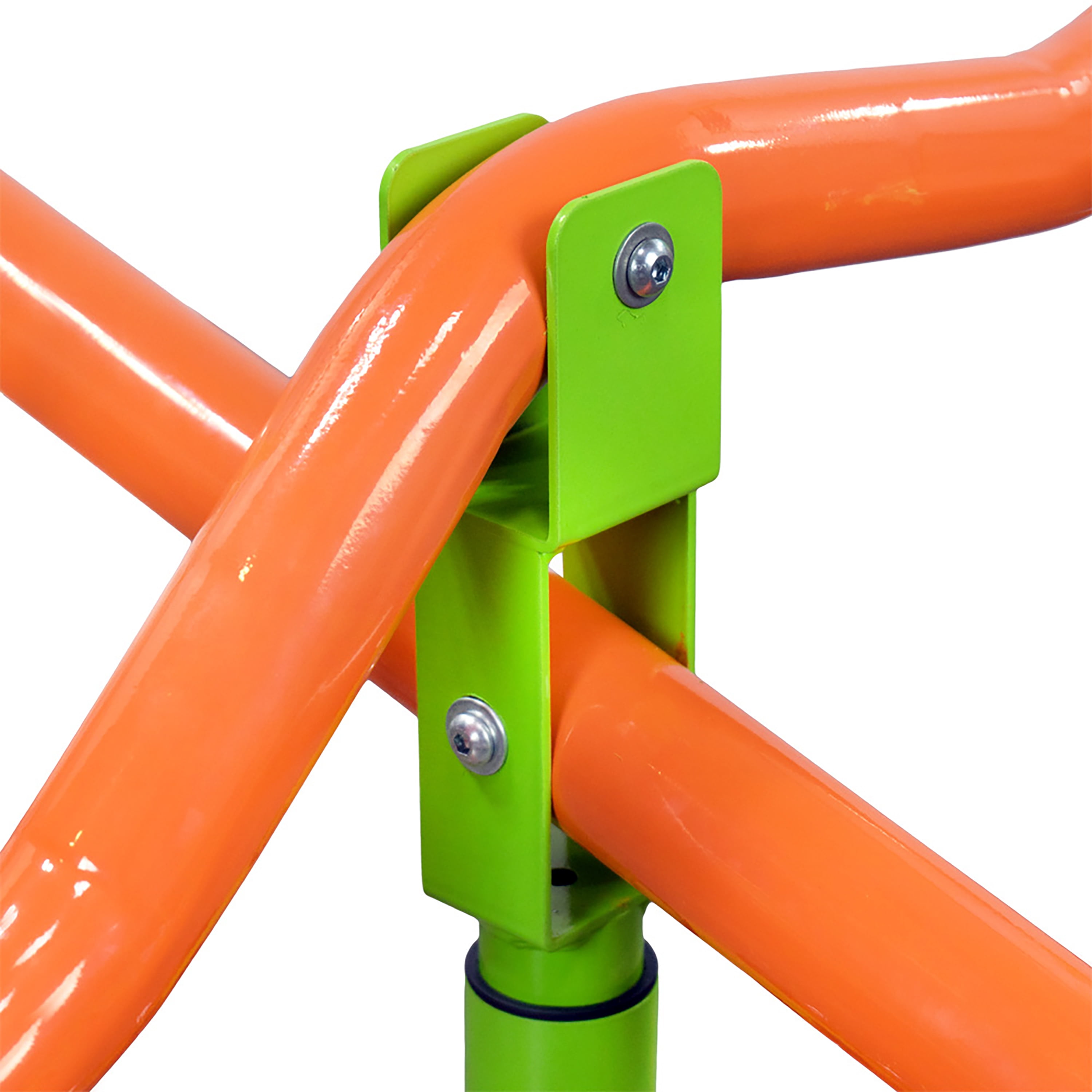 Outdoor Playground Four Seats 360 Degree Rotating Seesaw for Kids, Sturdy Steel & Plastic Seat Teeter Totter in Blue & Green, Suitable for Kids Age 3+ Indoor Outdoor Use