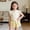 Beige, variant on ITSAME Toddler Girls Outfit Sets, Cute Bow Crewneck Ruffled Tank Tops and Shorts Casual Clothes 2-Piece Purple Size 4-5