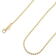 thumbnail image 1 of 925 Sterling Silver, Moon Cut Bead Ball Gold Plated Chain 2mm Necklace - Hypoallergenic and Tarnish Resistant - By Oliver & Navy, 1 of 5