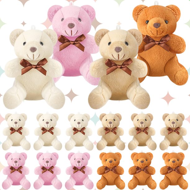 Llavero con forma de animal de peluche con forma de minioso Skylety, 10 cm, 16 unidades
