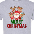 thumbnail image 4 of Inktastic Merry Christmas Santa Reindeer T-Shirt, 4 of 5