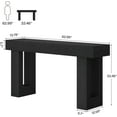 thumbnail image 2 of Tribesigns 63-Inch Farmhouse Console Table, Long Wooden Sofa Table Behind Couch, Narrow Entryway Table for Hallway or Living Room, Black, 2 of 5