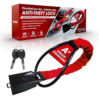 2 pack) Hyper Tough Universal Steering Wheel Lock Anti-Theft Car