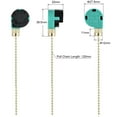 thumbnail image 3 of Uxcell 1.56'' Pull Chain Switch 3 Speed 4 Wire For Ceiling Fan Lamp Plastic Green Gold 2Pcs, 3 of 5