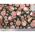 thumbnail image 2 of Soimoi Polyester Crepe Fabric Skull & Begonia Floral Print Fabric by Yard 42 Inch Wide, 2 of 3