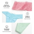 thumbnail image 5 of Sunm Boutique Sexy Lace Thongs for Women Thong Underwear Women Lace T-back Panties Women Underwear Cotton Thongs Cheeky,8 Pack, 5 of 12